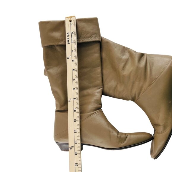 Eclisse Women's Taupe Tan Leather Pull On Boots size 7.5 N Made in Italy - Picture 3 of 8
